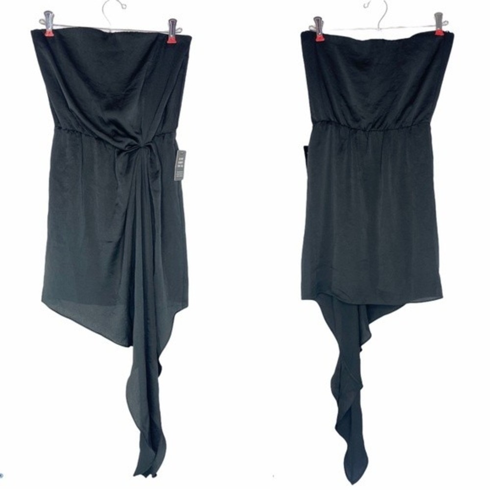 Express Strapless Black Dress - Long Fabric Front, NWT, Size XS